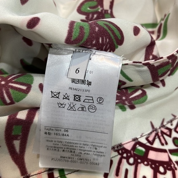 NWT Valentino Short Sleeve Safari Keyhole cutout Top Size 6 - Picture 7 of 12